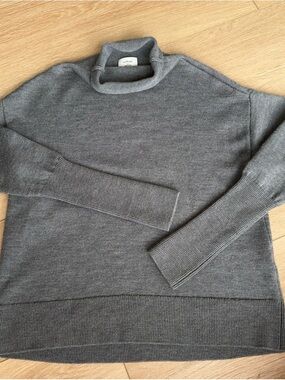 Wilford Grey Turtleneck Sweater- 100% wool